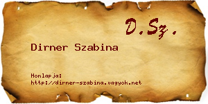 Dirner Szabina névjegykártya